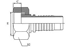 GB Metric Female Flat Seat